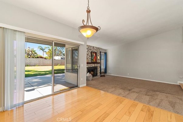 Empty room, Fireplace, Interior, Wood Texture Flooring