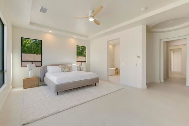 Bedroom, Interior, Recessed Lighting