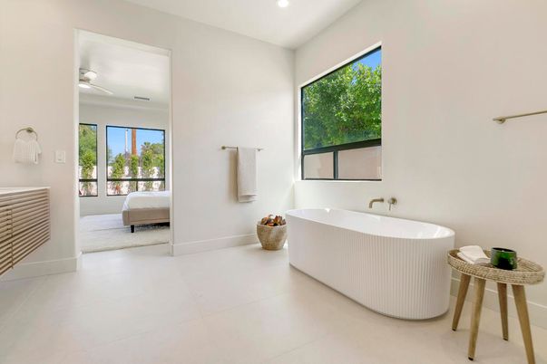 Bathroom, Free Standing Baths, Interior, Recessed Lighting