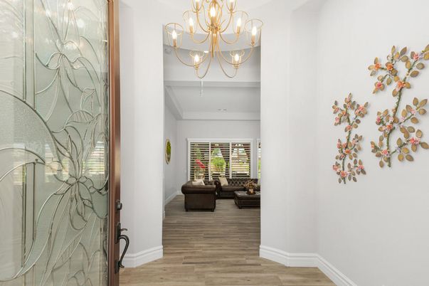 Chandelier, Interior, Wood Texture Flooring