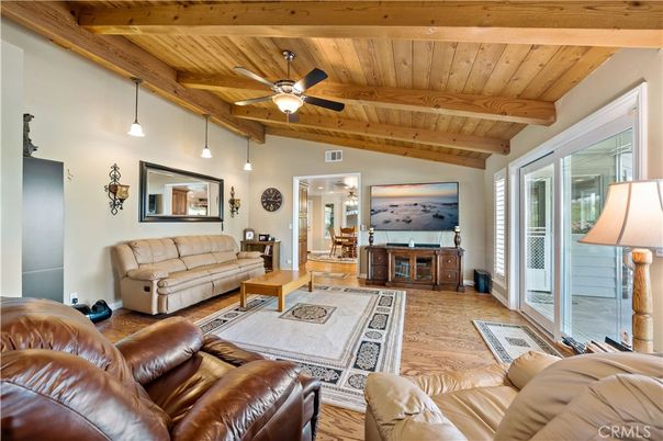 Interior, Living room, Pendant Lights, Wooden Beams, Wooden Ceilings, Wood Texture Flooring