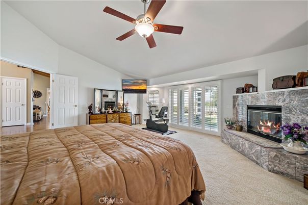 Bedroom, Fireplace, Interior