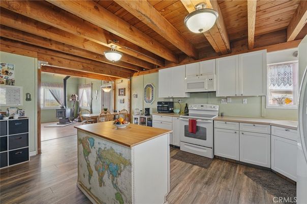 Interior, Kitchen, Wooden Beams, Wooden Ceilings, Wood Texture Flooring