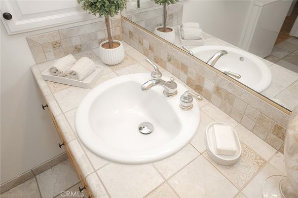 Bathroom, Dual Sink Vanities, Interior, Tile Countertops