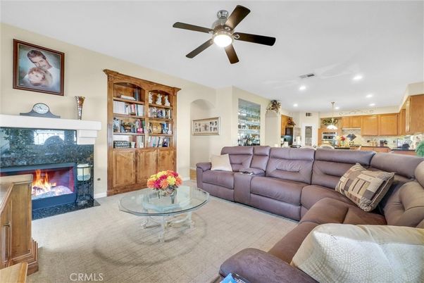 Fireplace, Interior, Kitchen, Living room, Pendant Lights, Recessed Lighting