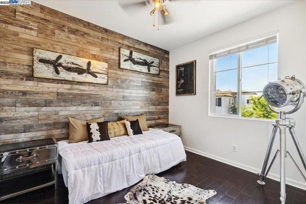 Bedroom, Interior, Wood Texture Flooring, Wooden Walls