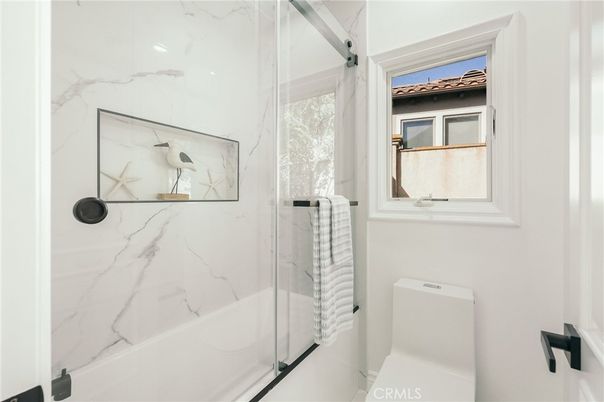 Bathroom, Glass Shower, Interior, Marble Walls