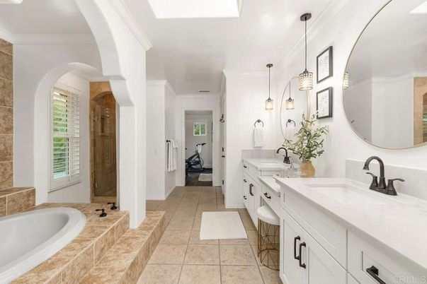 Bathroom, Dual Sink Vanities, Interior, Pendant Lights