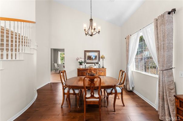 Chandelier, Dining room, Interior, Wood Texture Flooring