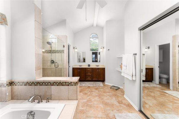 Bathroom, Dual Sink Vanities, Glass Shower, Interior