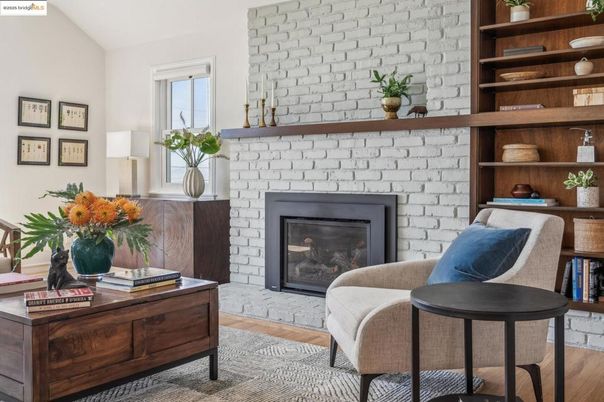 Fireplace, Interior, Stone Walls, Wood Texture Flooring