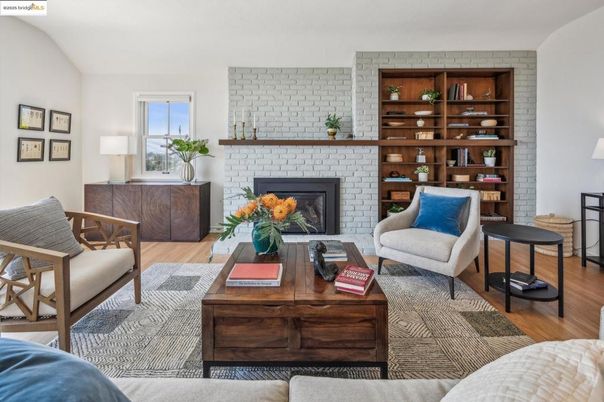 Fireplace, Interior, Living room, Stone Walls, Wood Texture Flooring