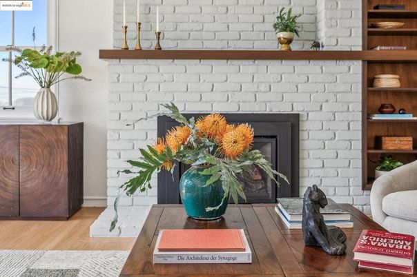 Fireplace, Interior, Stone Walls, Wood Texture Flooring