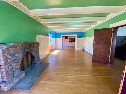 Fireplace, Interior, Wood Texture Flooring