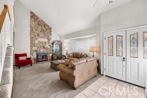 Fireplace, Interior, Living room, Stone Walls