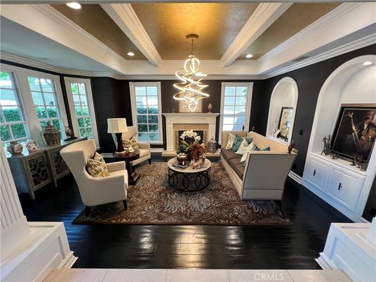 Fireplace, Interior, Living room, Pendant Lights, Recessed Lighting