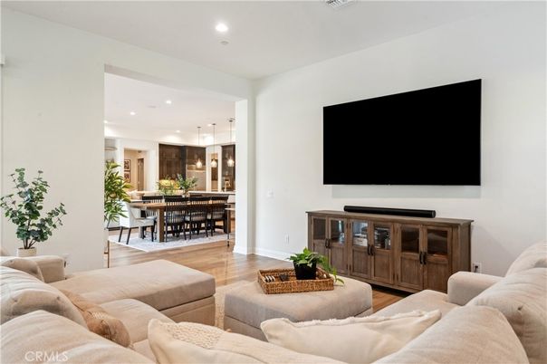 Dining room, Interior, Kitchen, Living room, Pendant Lights, Recessed Lighting, Wood Texture Flooring
