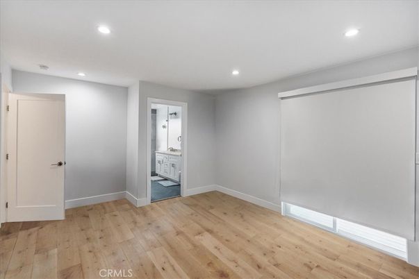 Bathroom, Empty room, Interior, Recessed Lighting, Wood Texture Flooring