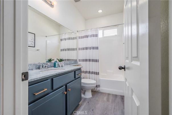 Bathroom, Interior, Recessed Lighting, Wood Texture Flooring