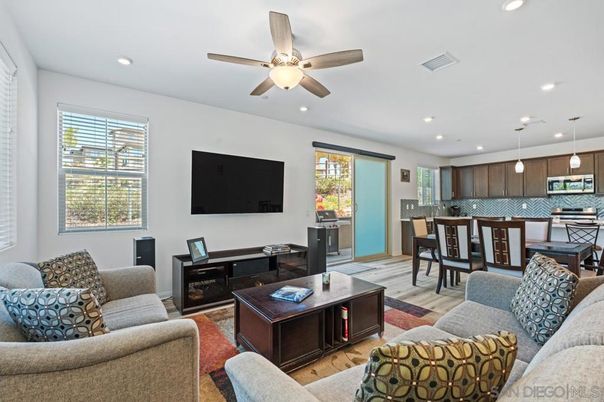 Dining room, Interior, Kitchen, Living room, Pendant Lights, Recessed Lighting, Wood Texture Flooring