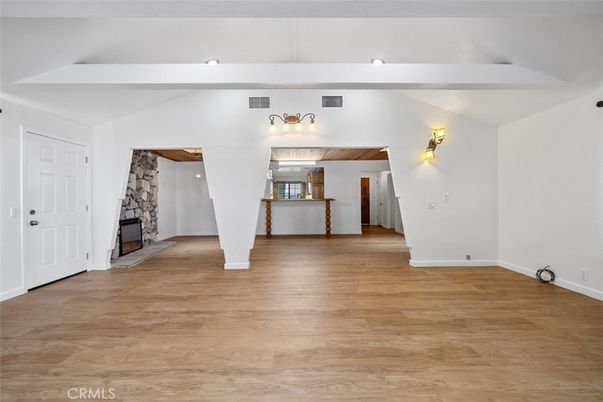 Empty room, Fireplace, Interior, Wood Texture Flooring