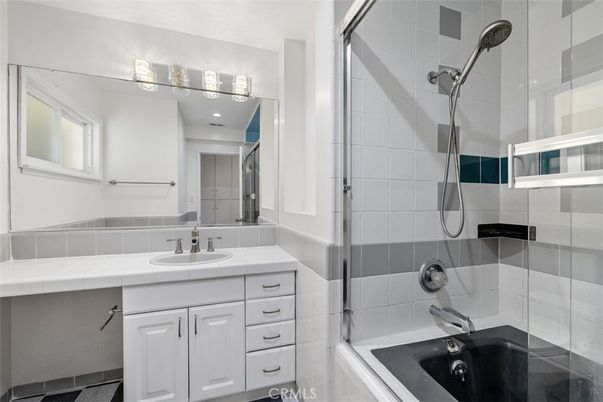 Bathroom, Glass Shower, Interior, Tile Countertops