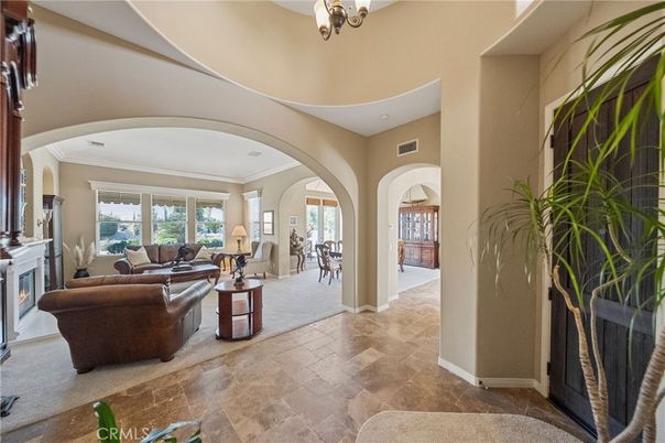 Chandelier, Fireplace, Interior, Living room