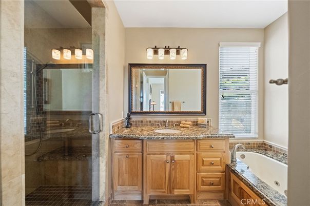 Bathroom, Dual Sink Vanities, Glass Shower, Interior