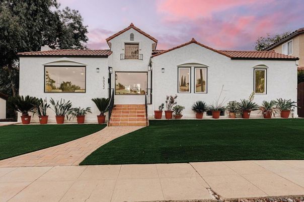 Backyard, Exterior, Facade, Spanish Mediterranean