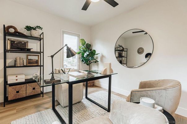 Home Office, Interior, Wood Texture Flooring