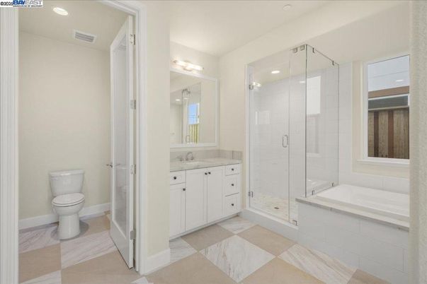 Bathroom, Glass Shower, Interior, Marble, Recessed Lighting