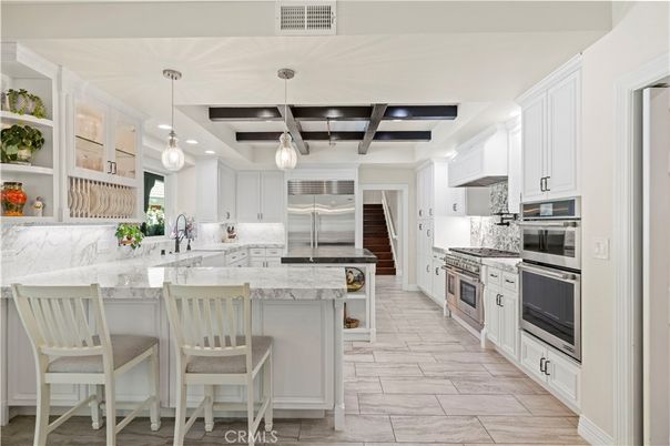 Interior, Kitchen, Pendant Lights, Recessed Lighting, Stainless Steel Appliances