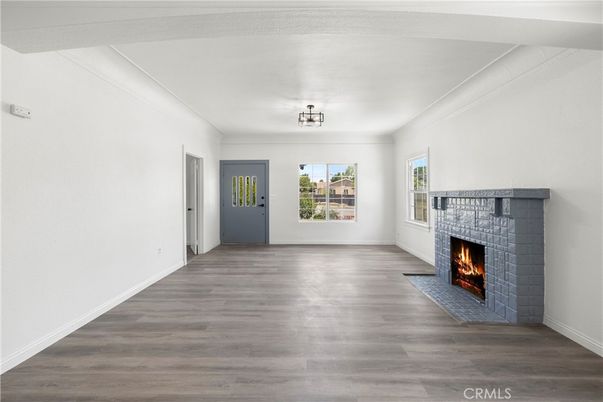 Empty room, Fireplace, Interior, Wood Texture Flooring