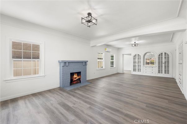 Empty room, Fireplace, Interior, Wood Texture Flooring