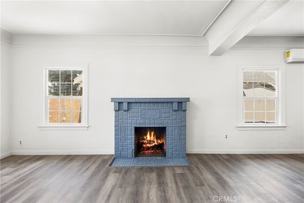 Empty room, Fireplace, Interior, Wood Texture Flooring
