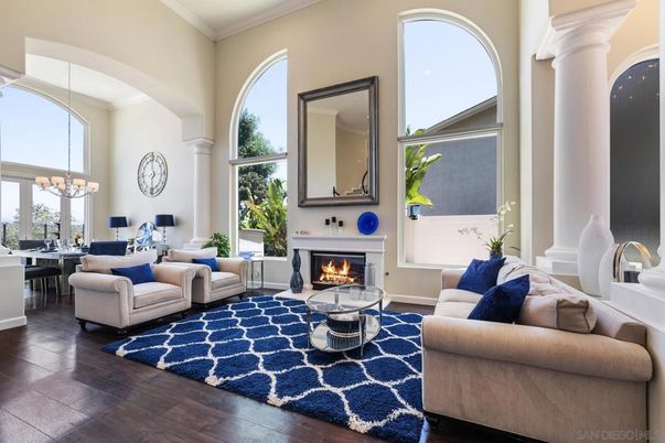 Chandelier, Dining room, Fireplace, Interior, Living room, Wood Texture Flooring