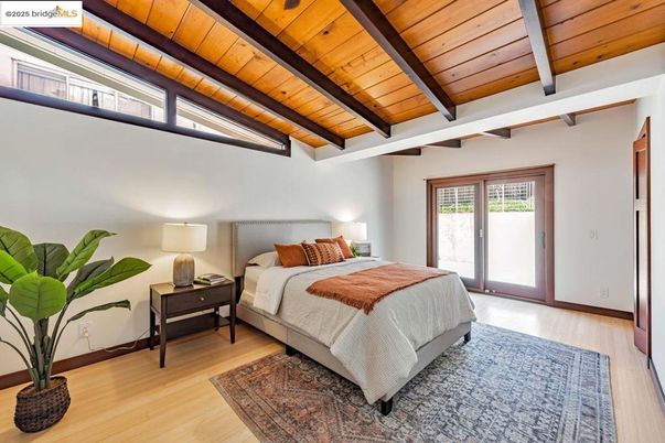 Bedroom, Interior, Wooden Beams, Wooden Ceilings, Wood Texture Flooring