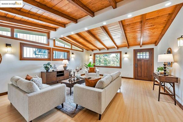 Interior, Living room, Recessed Lighting, Wooden Beams, Wooden Ceilings, Wood Texture Flooring