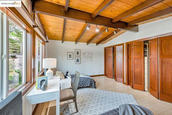 Bedroom, Interior, Wooden Beams, Wooden Ceilings, Wood Texture Flooring