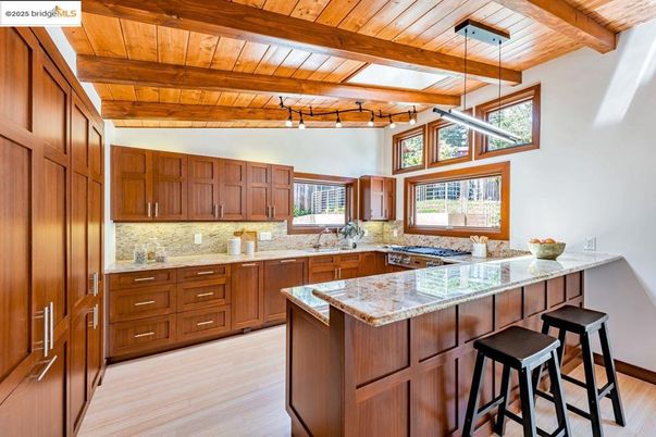Interior, Kitchen, Pendant Lights, Wooden Beams, Wooden Ceilings, Wood Texture Flooring