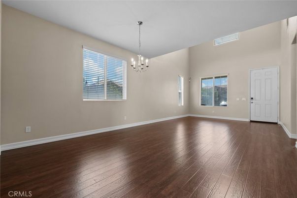 Chandelier, Empty room, Interior, Wood Texture Flooring