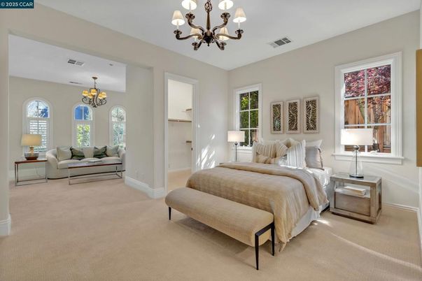 Bedroom, Chandelier, Interior