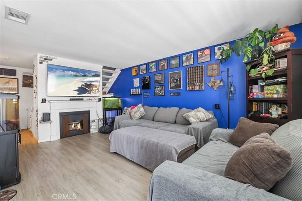 Fireplace, Interior, Living room, Wood Texture Flooring