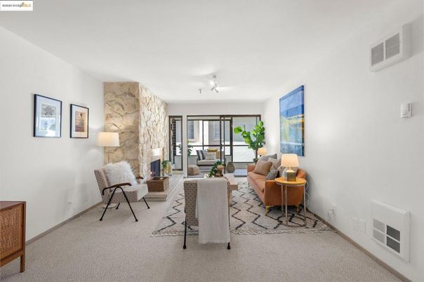 Fireplace, Interior, Living room, Stone Walls