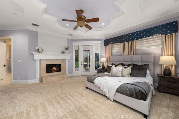 Bedroom, Fireplace, Interior, Recessed Lighting