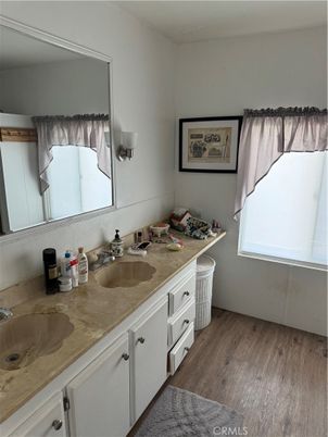 Bathroom, Dual Sink Vanities, Interior, Wood Texture Flooring