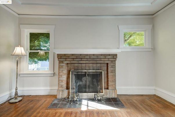 Fireplace, Interior, Wood Texture Flooring