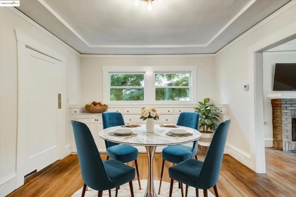 Dining room, Interior, Wood Texture Flooring
