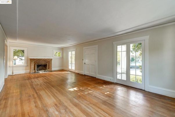 Empty room, Fireplace, Interior, Wood Texture Flooring