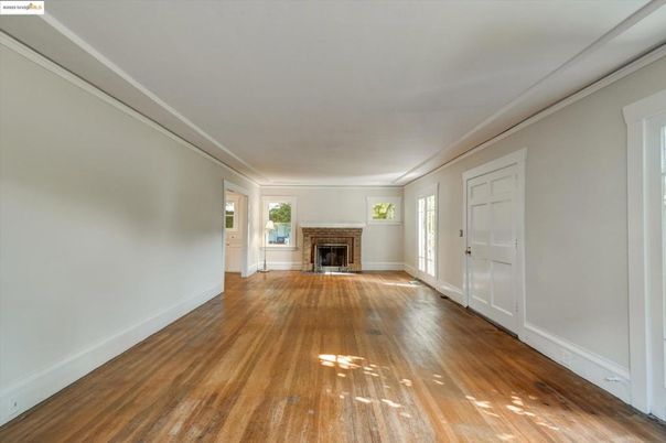 Empty room, Fireplace, Interior, Wood Texture Flooring